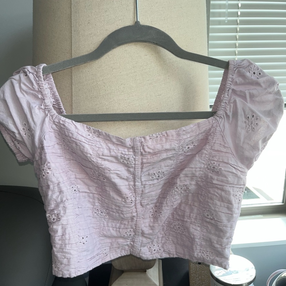 Purple cropped top